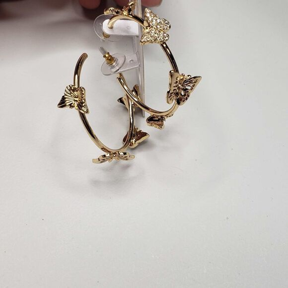 Baublebar Butterfly Hoop Earrings - Picture 3 of 4